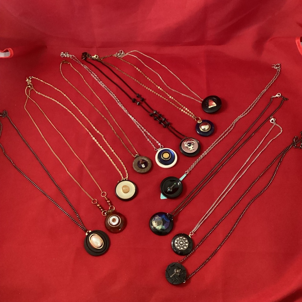 12 artisanal costume jewelry necklaces